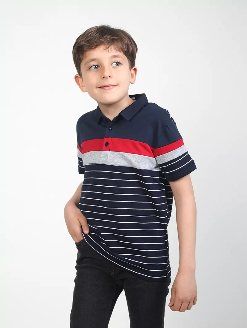 Polo rayé garçon
